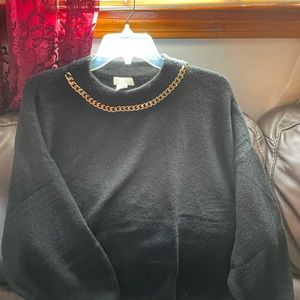 Black, comfortable thick H&M sweater
